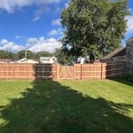 Cedar tone wood fence