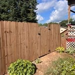 Cedar tone wood fence