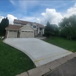 Concrete driveway