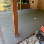 Concrete patio and deck