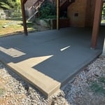 Concrete patio and deck