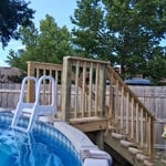Wood deck for pool