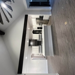 Stained cedar beams