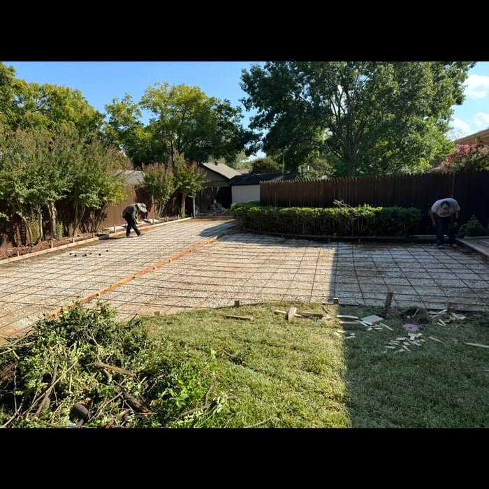 New concrete slab