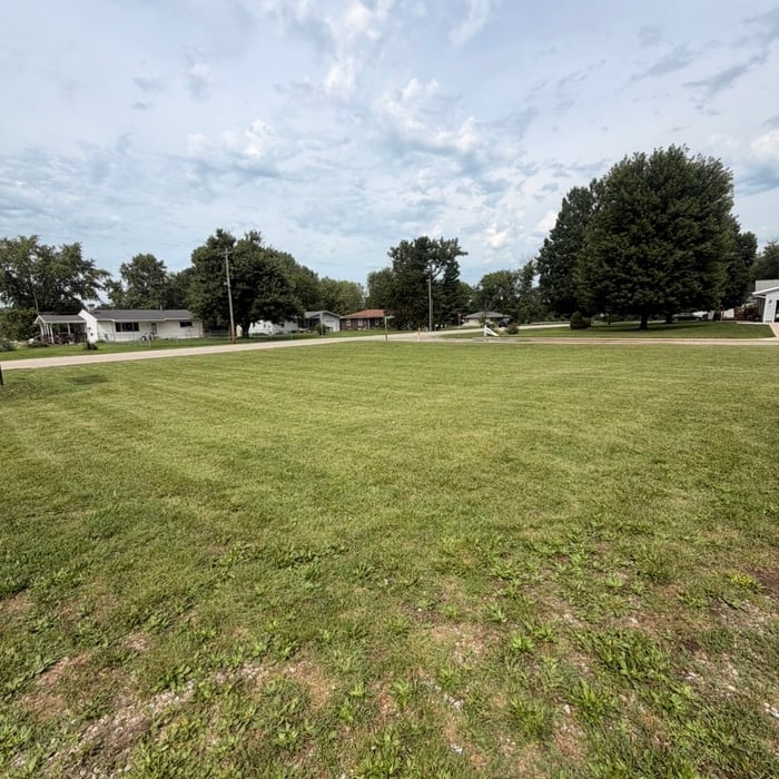 Finished mowed lawn