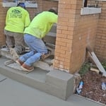 Pouring stairs and front patio