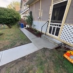 Concrete sidewalk