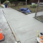 Concrete sidewalk