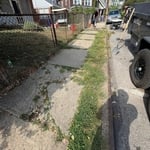 Concrete sidewalk