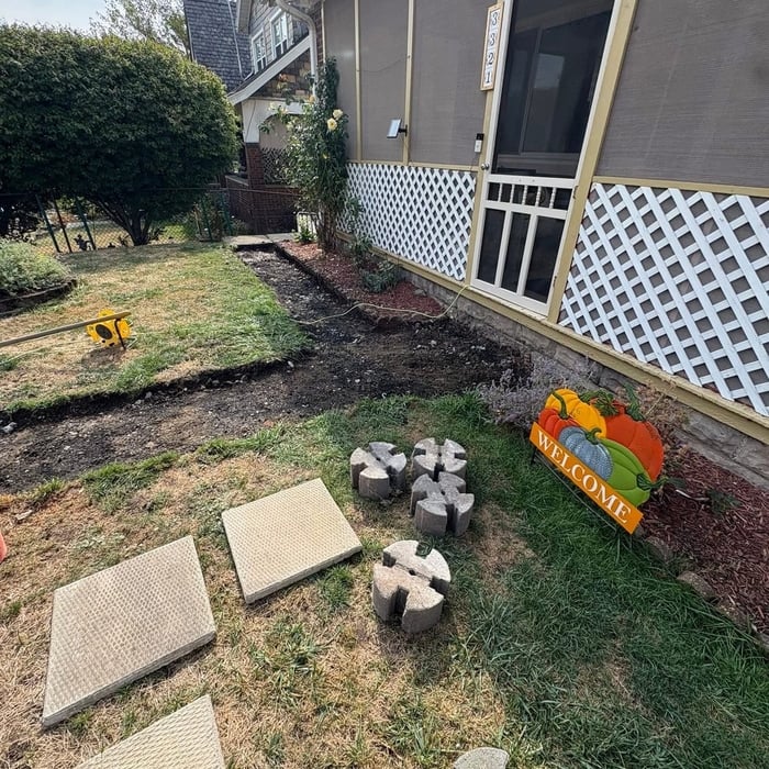 Concrete sidewalk