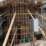 Forms are up and almost ready for the concrete pour.