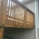 8x24 Stained Wooden Deck