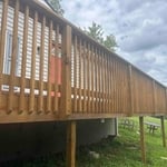 8x24 Stained Wooden Deck