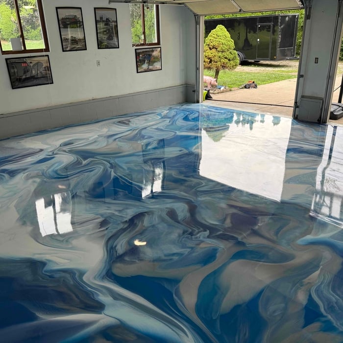 Concrete floor coatings
