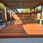 Stained deck