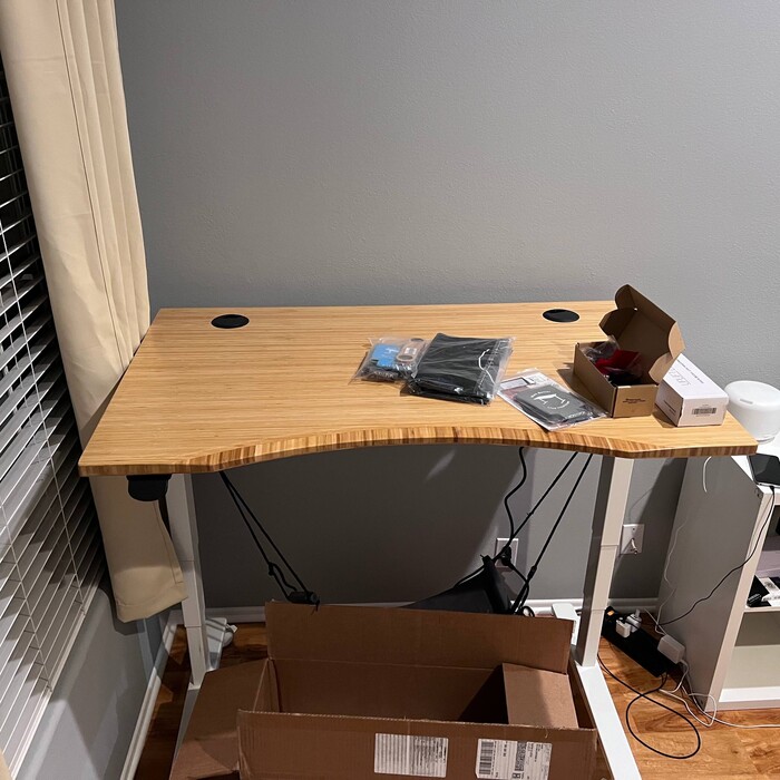 Computer desk assembly