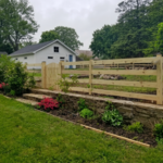 4-board paddock fence