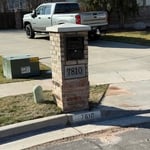 New masonry mailboxes