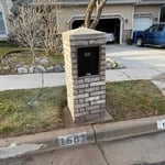 New masonry mailboxes