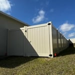 TAN VINYL FENCE