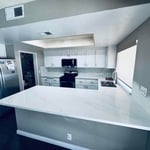 Quartz and backsplash