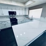 Quartz and backsplash