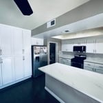 Quartz and backsplash