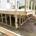 Deck work we done.
