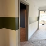 Custom striped wall