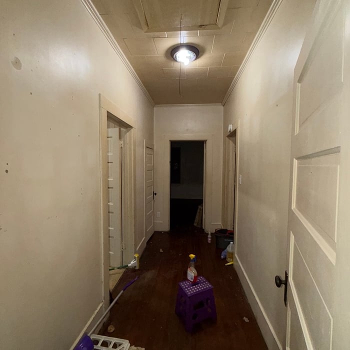 After photo of hallway