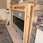Wood mantel frame