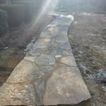 Lake house walkway