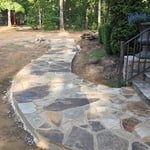 Lake house walkway