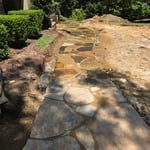 Lake house walkway