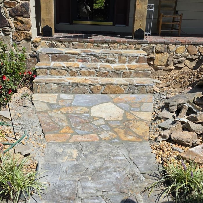 Flagstone steps