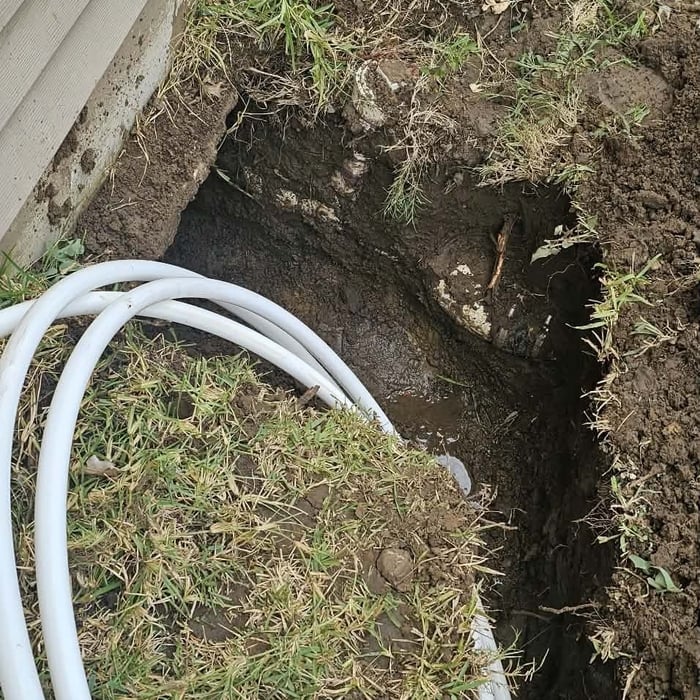 Water line re-route