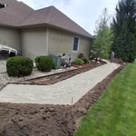 Walk way of pavers
