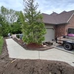 Walk way of pavers