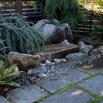 Covered patio and garden