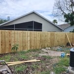 Wood fence