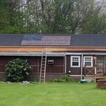 American flag roof