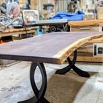 Live edge dining table.