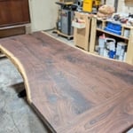 Live edge dining table.