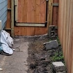 8ft transition 6ft fence