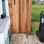 8ft transition 6ft fence