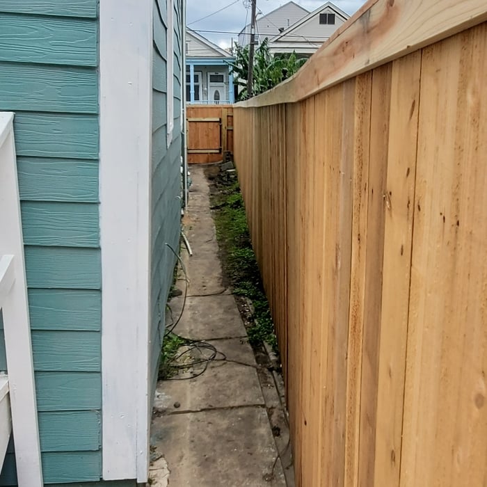 8ft transition 6ft fence