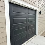 Black garage door