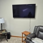 1 tv installation in living room