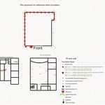CAD drawing showing several discrepancies with foundation settlement and concrete settlement.