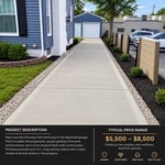 New concrete driveway